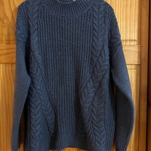 Simply Vera Vera Wang Navy Blue Cable Knit Sweater
